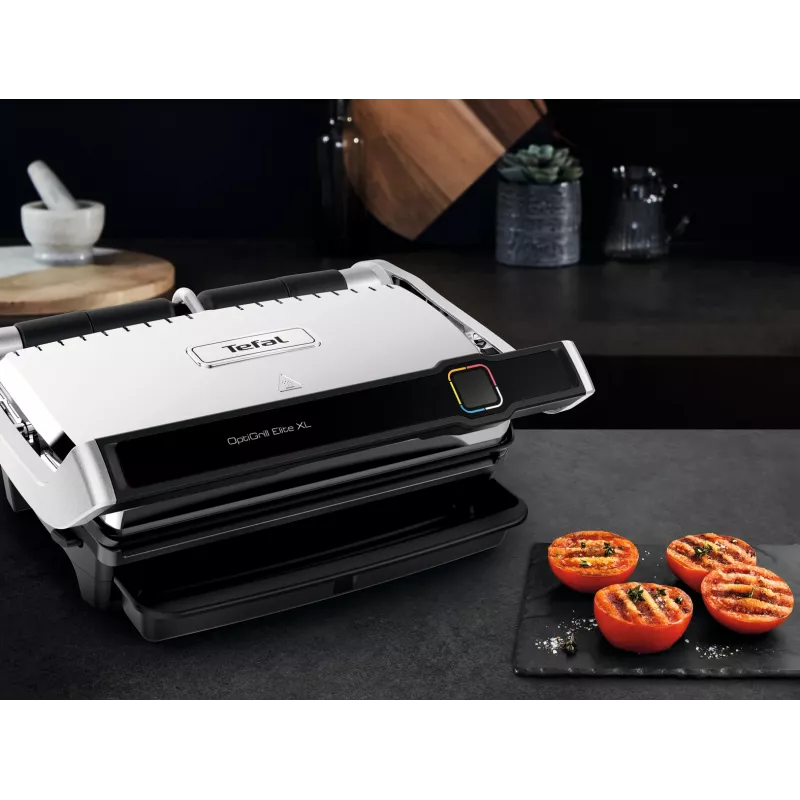 Grill kontaktowy Tefal OptiGrill Elite XL GC760D — stal nierdzewna, powierzchnia 800 cm², 2200 W