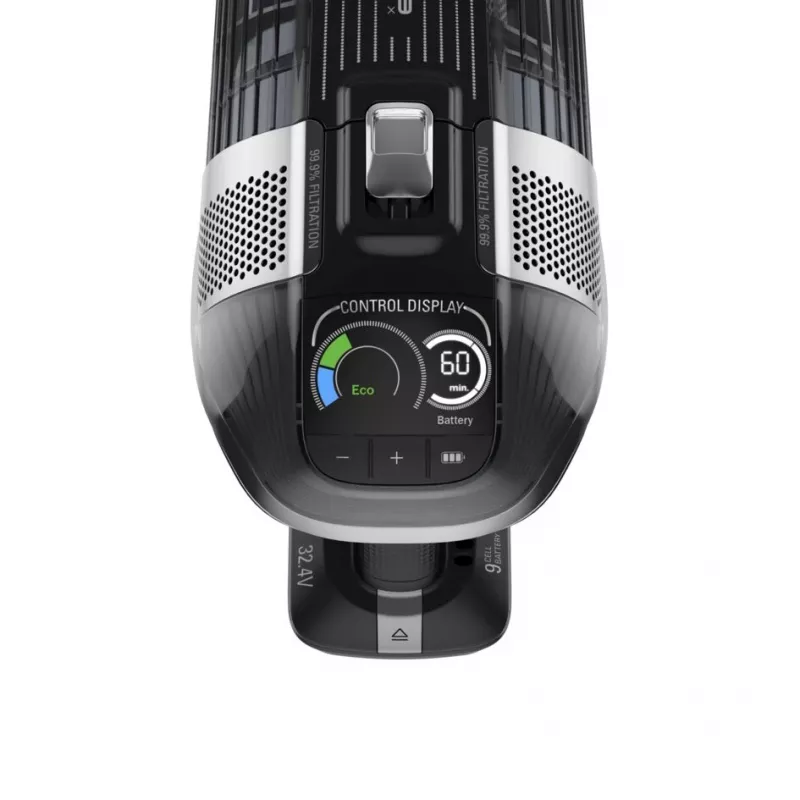 Rowenta X-Force RH9958 Odkurzacz pionowy 2-w-1 Akumulatorowy Na sucho HEPA Bezworkowy 0,9 l Czarny, Szary