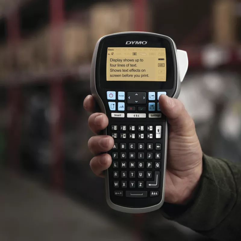 DYMO LabelManager 420P – wysokowydajna, przenośna, akumulatorowa drukarka etykiet z możliwością podłączenia do komputera | drukowanie kodów kreskowych, logo i grafiki