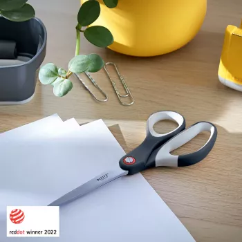 Leitz Cosy Titanium nożyczki biurowe 205 mm, dla dorosłych, cięcie proste, pojedyncze, szare, stal nierdzewna, nożyczki biurowe