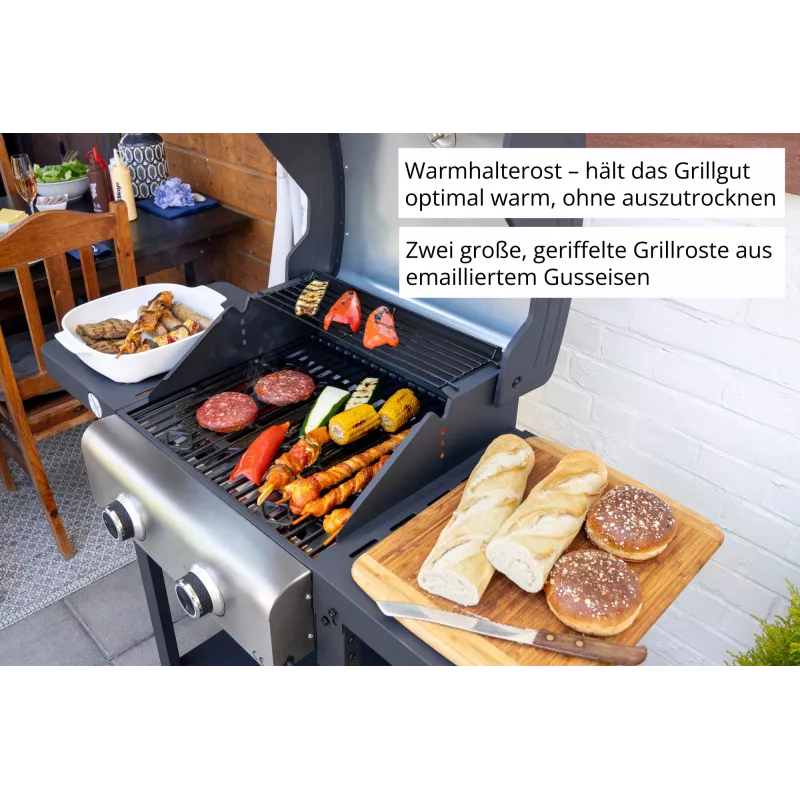 Unold 58595 Grill-Wagen BUDDY Electric Czarny, Stal nierdzewna 2600 W