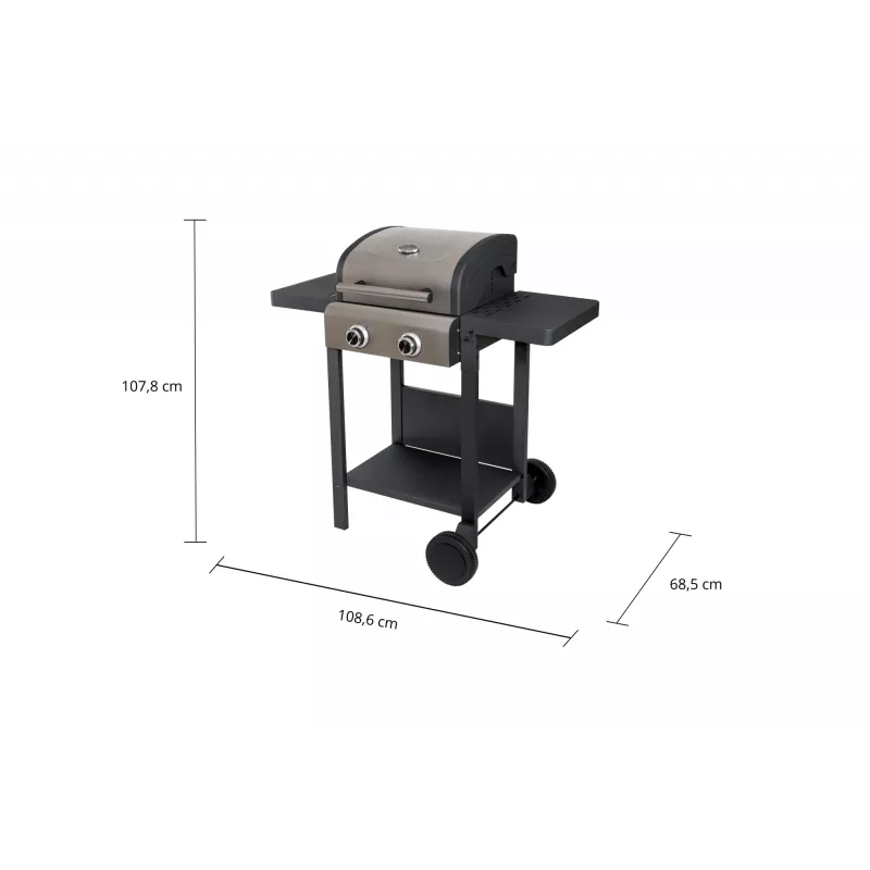 Unold 58595 Grill-Wagen BUDDY Electric Czarny, Stal nierdzewna 2600 W