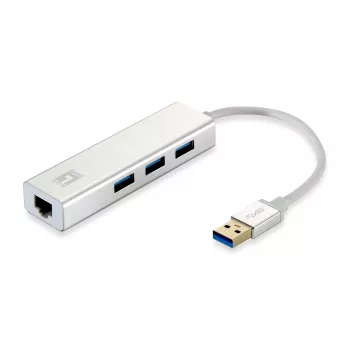 LevelOne Gigabit USB adapter sieciowy, USB Hub