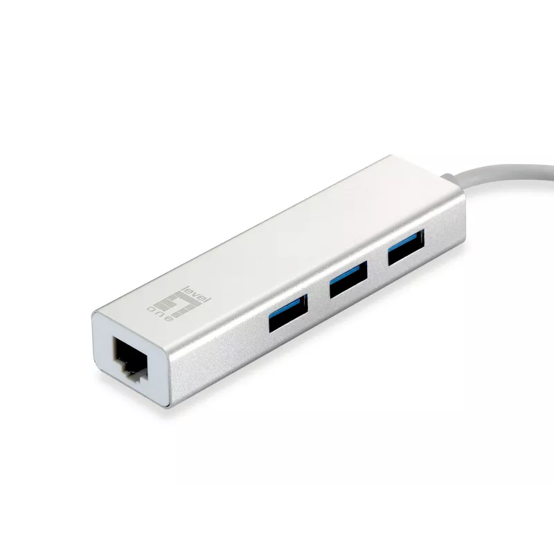 LevelOne Gigabit USB adapter sieciowy, USB Hub