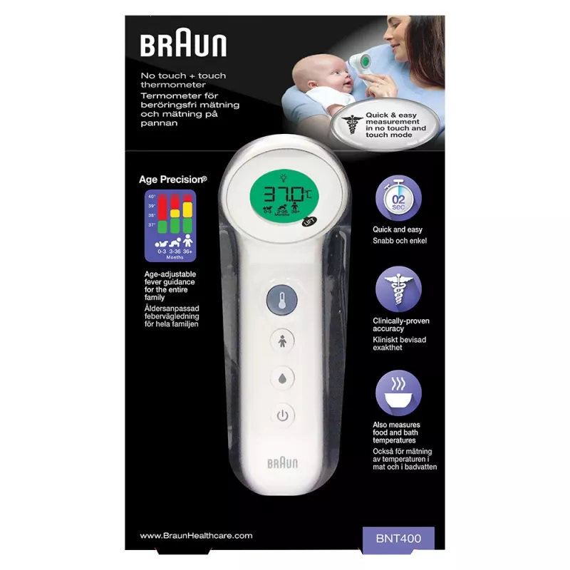 Braun BNT400 Zdalne wykrywanie Biały Czoło