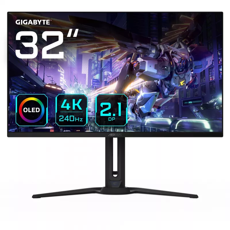 GIGABYTE AORUS FO32U2P 32” OLED Gaming Monitor - 3840 x 2160(UHD), 240Hz, 0.03ms, 250 cd/m2, KVM, FreeSync Premium Pro, DisplayHDR True Czarny 400, Displayport2.1