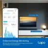 Inteligentna wtyczka TP‑Link Tapo Mini P110M — wewnętrzne inteligentne gniazdko Wi‑Fi/Bluetooth, 16 A, 100–240 V, 3680 W, białe