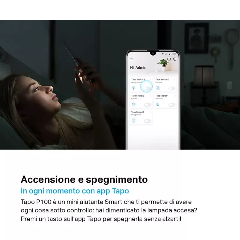 TP-LINK Tapo P100 inteligentna wtyczka biała 2300 W