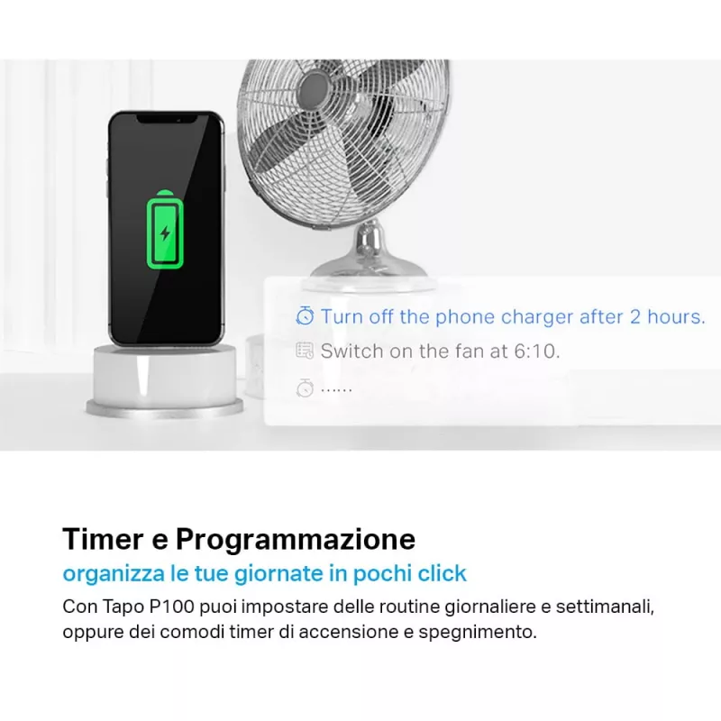 TP-LINK Tapo P100 inteligentna wtyczka biała 2300 W