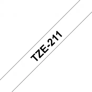 Taśma do etykietowania Brother TZe-211 Czarny na białym