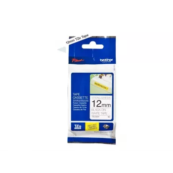 Taśma klejąca Brother TZeS231 Czarny na białym 1.2 cm 8 m