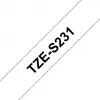 Taśma klejąca Brother TZeS231 Czarny na białym 1.2 cm 8 m