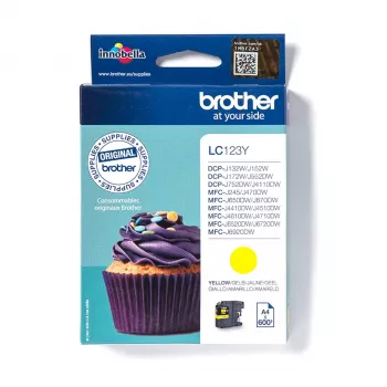 Kaseta z tuszem Brother LC123Y Żółty