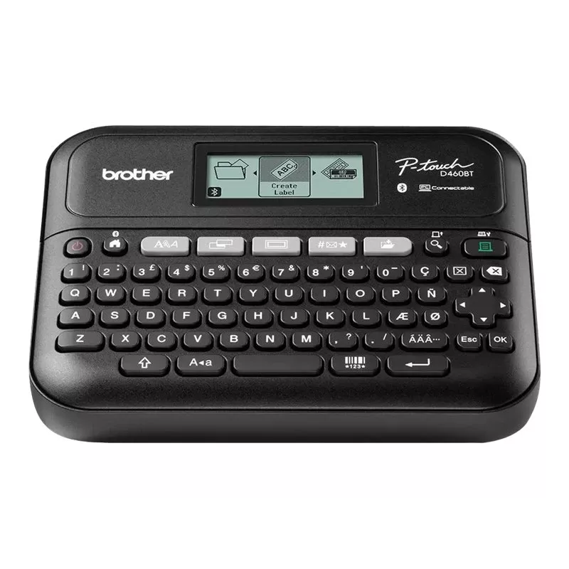 Drukarka etykiet Brother PT-D460BTVP Termotransferowa 180×180 DPI 30 mm/s Przewodowa i Bluetooth QWERTY Taśma TZe