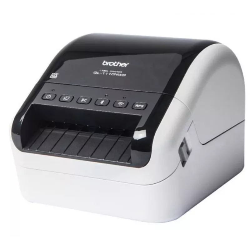 Brother QL-1110NWB, DK, termiczny bezpośredni, 300 x 300 DPI, 110 mm/s, przewodowy i bezprzewodowy, czarny, biały