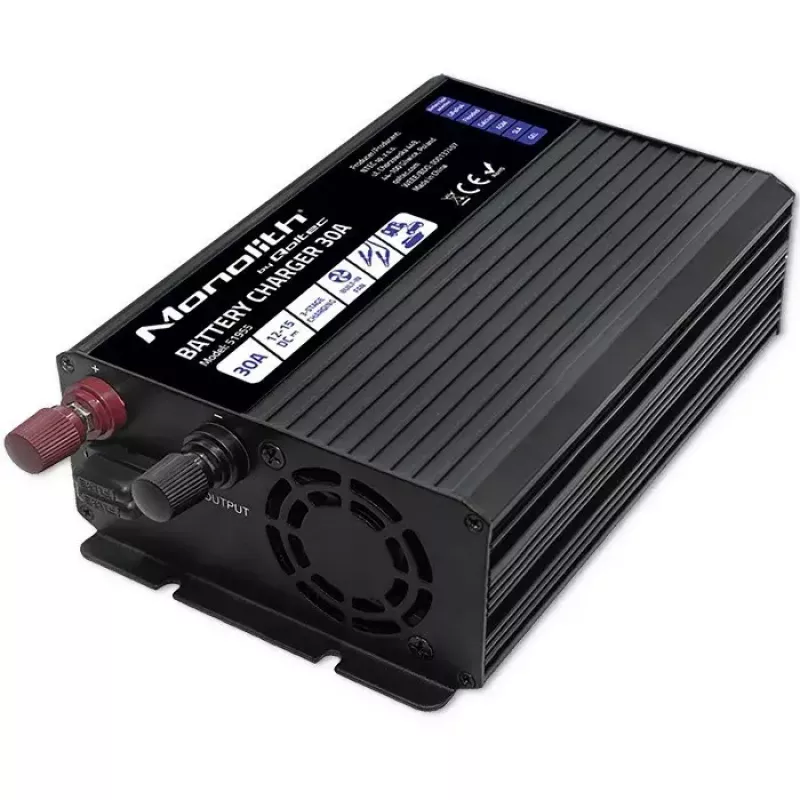Prostownik QOLTEC 51955 — 30A 12V do LiFePO4, AGM, ŻEL, SLA