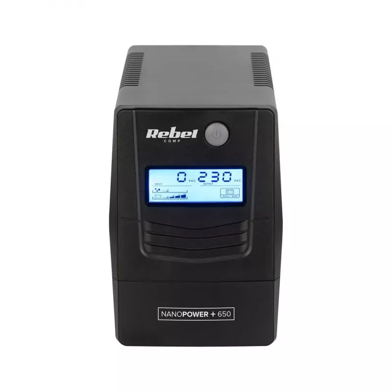Rebel Nanopower Plus 1000 UPS | Off-line | Sinusoida | 1000VA | 600W | LCD | USB
