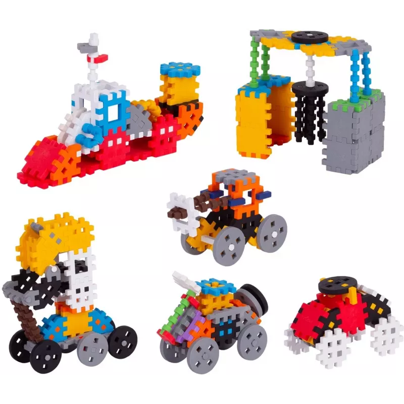 Klocki konstrukcyjne Marioinex Mini Waffle Constructor 300 — kompatybilny zestaw klocków, 300 elementów, wielokolorowy