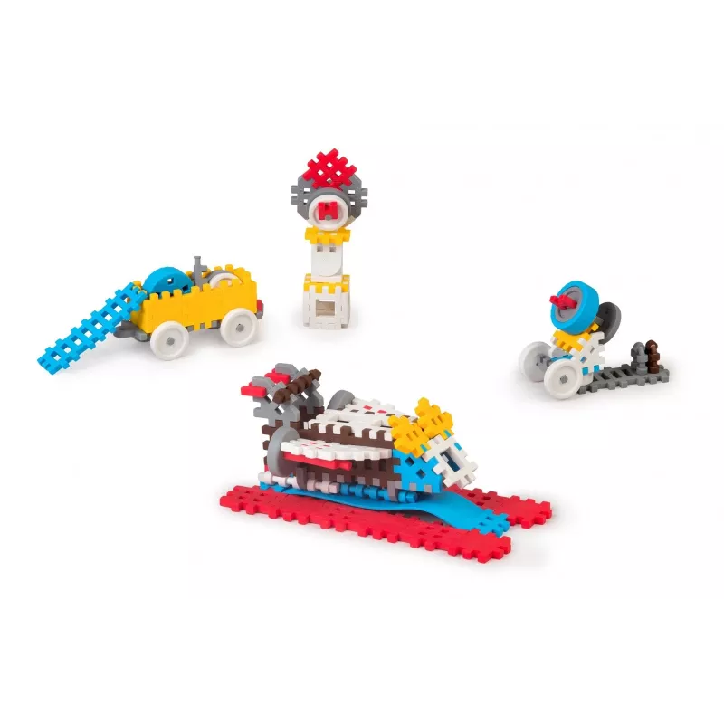Zestaw klocków konstrukcyjnych Marioinex 902820 — 140 mini klocków waflowych dla chłopców