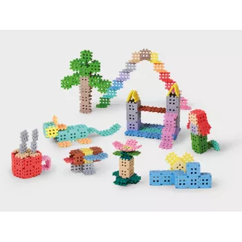 Klocki konstrukcyjne Marioinex Waffle Blocks mini pastelowe zestaw 500 sztuk