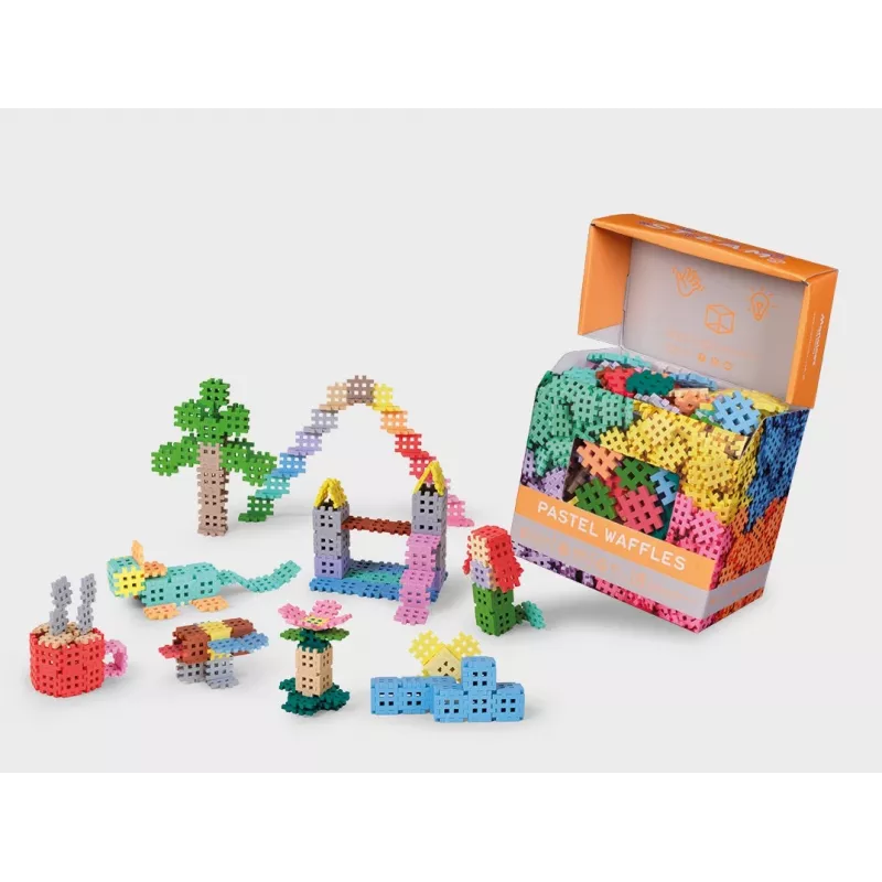 Klocki konstrukcyjne Marioinex Waffle Blocks mini pastelowe zestaw 500 sztuk