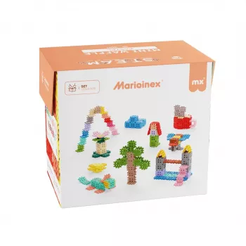 Klocki konstrukcyjne Marioinex Mini Waffle, pastelowe, 300 elementów