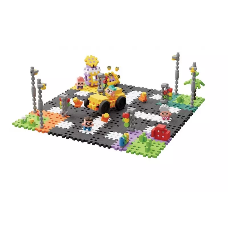 Zestaw konstrukcyjny Marioinex Waffle mini Blocks - Ulica, 280 elementów