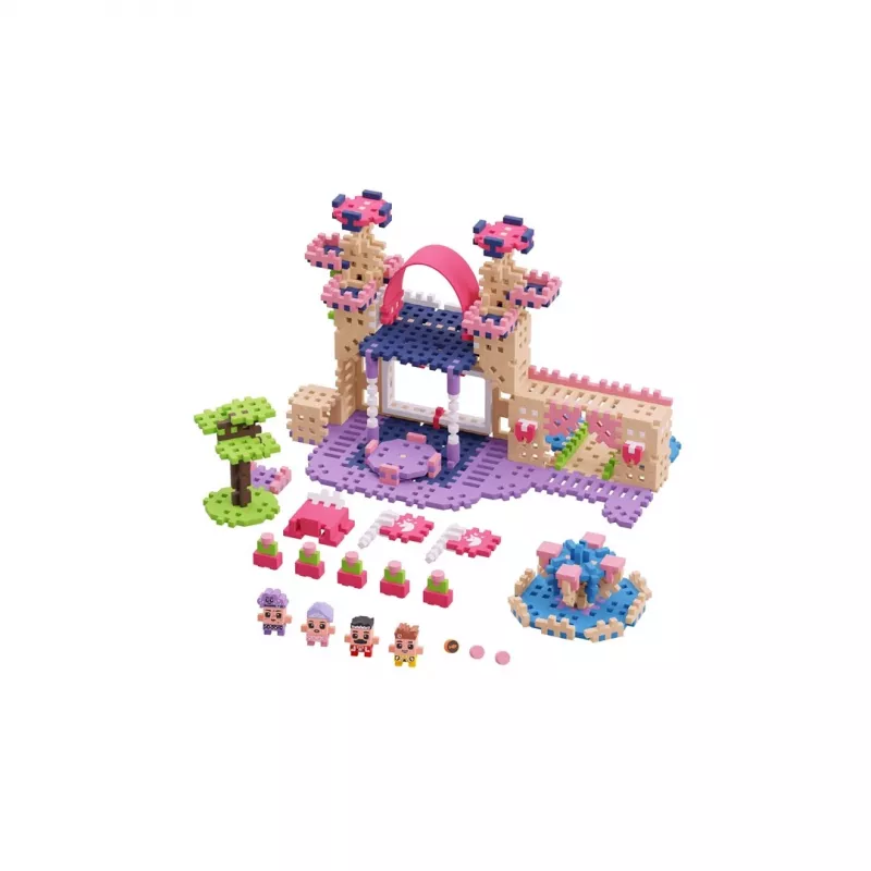 Zestaw klocków konstrukcyjnych Marioinex Waffle Mini Blocks Princess — 280 elementów, wielokolorowe, pudełko, wiek 6+