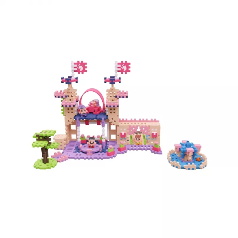Zestaw klocków konstrukcyjnych Marioinex Waffle Mini Blocks Princess — 280 elementów, wielokolorowe, pudełko, wiek 6+