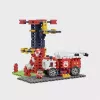 Zestaw konstrukcyjny Marioinex Waffle Blocks Remiza Strażacka 280 elementów, model 906279