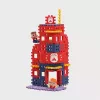 Zestaw konstrukcyjny Marioinex Waffle Blocks Remiza Strażacka 280 elementów, model 906279