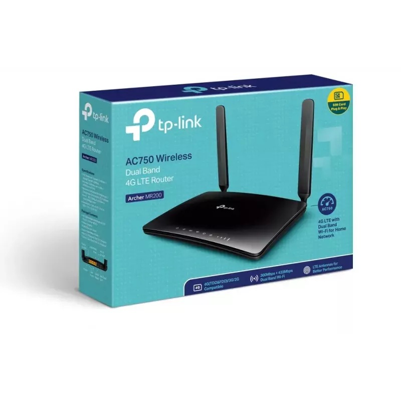 Router TP-Link AC750 Wireless Dual Band 4G LTE
