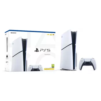Konsola do gier Sony PlayStation 5 cienki — 1 TB SSD, AMD Ryzen Zen 2 8-rdzeniowy 3,5 GHz, AMD RDNA 2 10,3 TFLOPS, 8K HDR, gotowa na VR, Bluetooth 5.1, Wi‑Fi, Gigabit Ethernet
