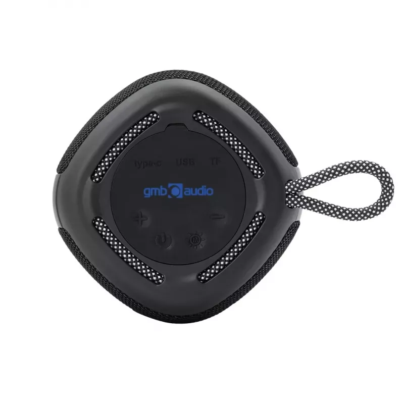 Głośnik przenośny Gembird SPK-BT-LED-03-BK Czarny