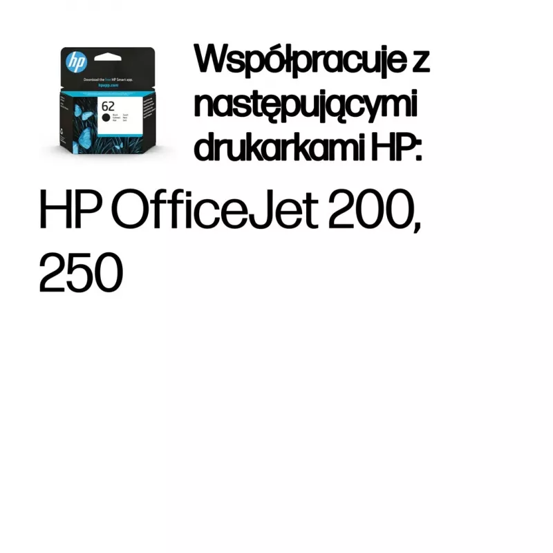 Oryginalny wkład atramentowy HP 62 Czarny