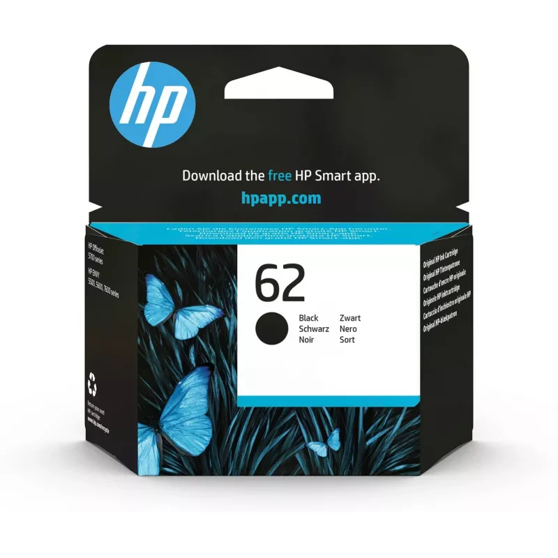 Oryginalny wkład atramentowy HP 62 Czarny