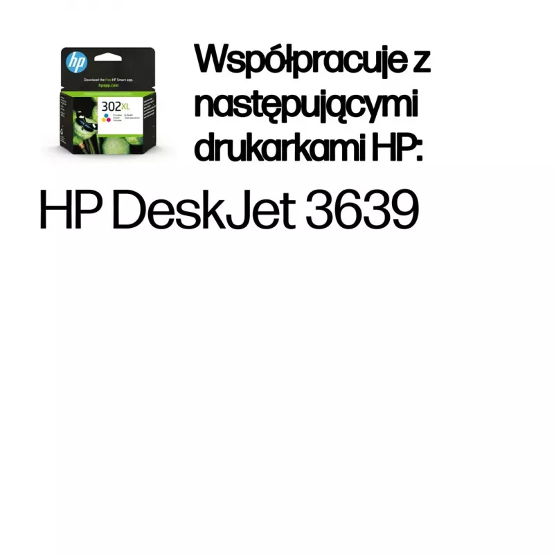 HP 302XL High Yield Tri-color Oryginalny wkład atramentowy