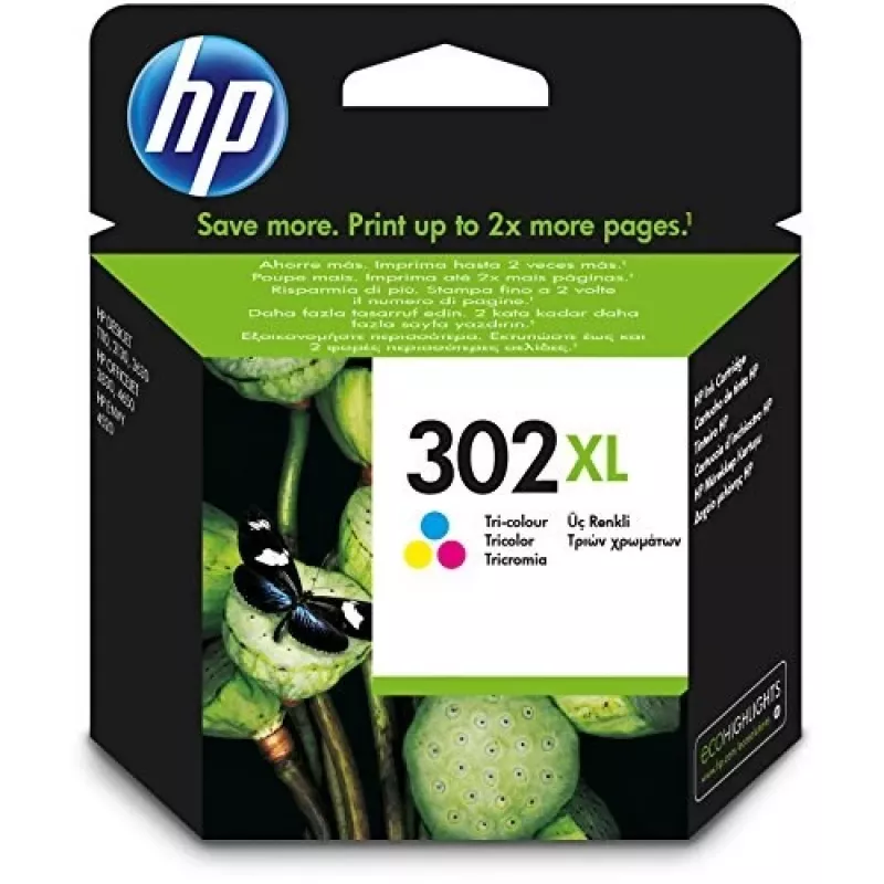 HP 302XL High Yield Tri-color Oryginalny wkład atramentowy