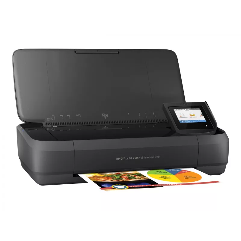 HP OfficeJet 250 Mobile All-in-One MFP — kolorowa atramentowa drukarka wielofunkcyjna A4 8 str./min Kopiowanie 10 str./min Druk 50 arkuszy USB Wi-Fi