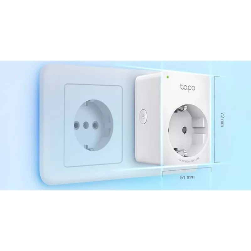Tapo P100 V2 – inteligentna wtyczka – mini – bezprzewodowa – 802.11b/g/n, Bluetooth 4.2 – 2.