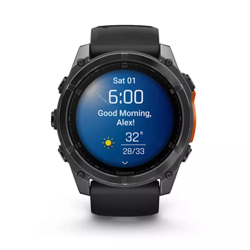 Garmin Fenix 8 3,56 cm (1,4) AMOLED 51 mm Cyfrowy 454 x 454 pikseli Dotykowy Tytan Wi-Fi GPS (satelitarny)