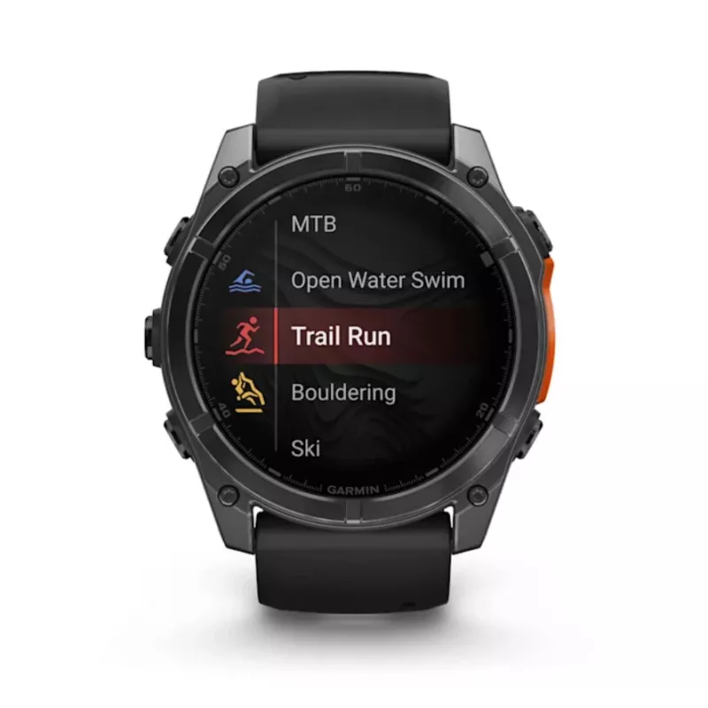 Garmin Fenix 8 3,56 cm (1,4) AMOLED 51 mm Cyfrowy 454 x 454 pikseli Dotykowy Tytan Wi-Fi GPS (satelitarny)