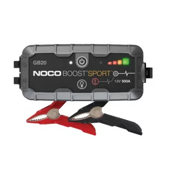 Jump starter NOCO GB20 500A litowo-jonowy, 24Wh, IP65, 1x USB 5V/2.1A, wbudowana latarka, do silników benzynowych do 4L