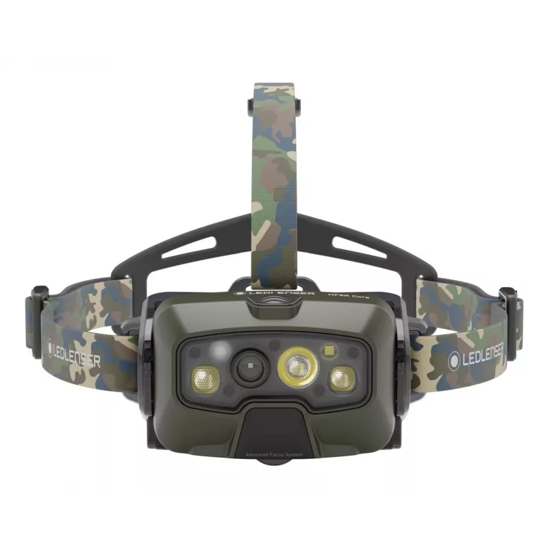 Ledlenser HF8R Core RGB Camouflage - latarka czołowa LED, zielony