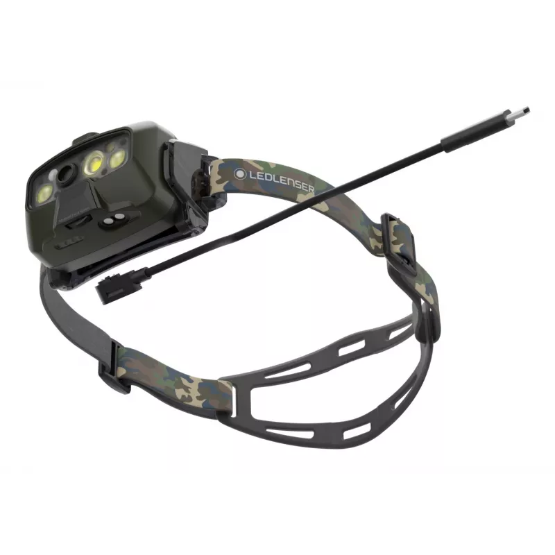 Ledlenser HF8R Core RGB Camouflage - latarka czołowa LED, zielony
