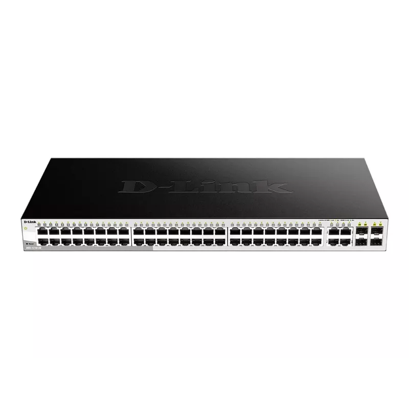 D-Link 48-Portowy Gigabitowy Przełącznik Inteligentny Zarządzalny z 4 portami Combo 1000BASE-T/SFP