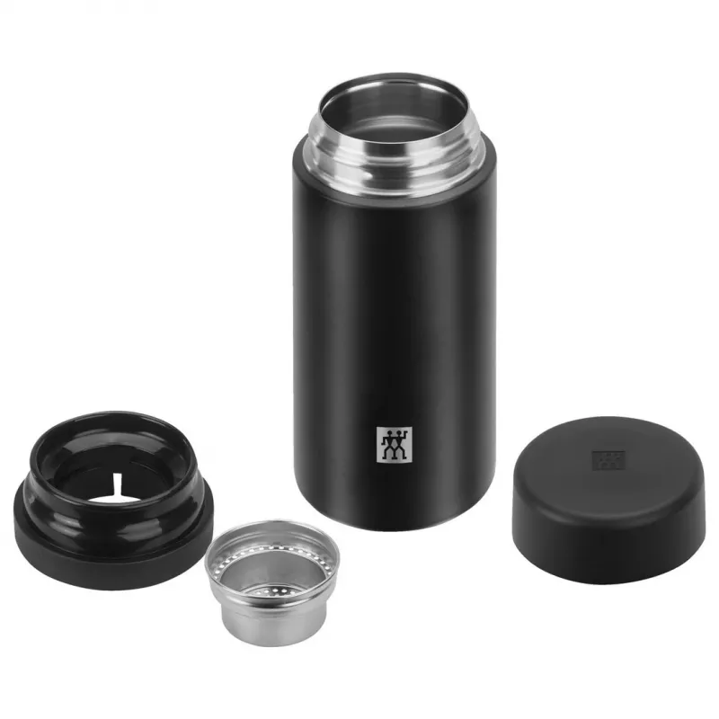 Termos próżniowy ZWILLING THERMO 0,42 L, stal nierdzewna, czarny, 7 h ciepło / 10 h zimno