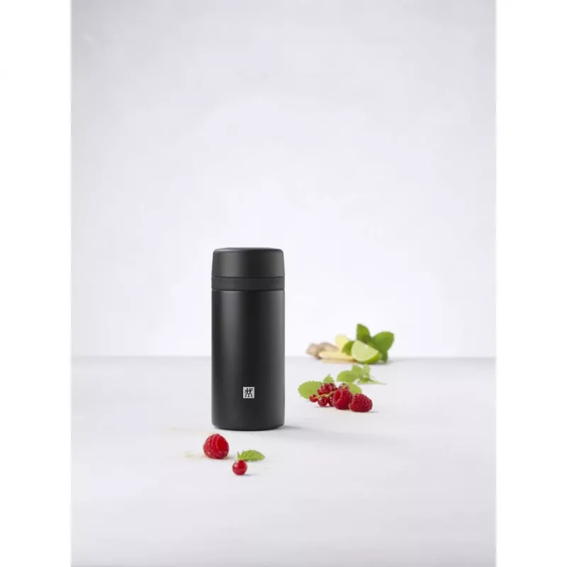 Termos próżniowy ZWILLING THERMO 0,42 L, stal nierdzewna, czarny, 7 h ciepło / 10 h zimno