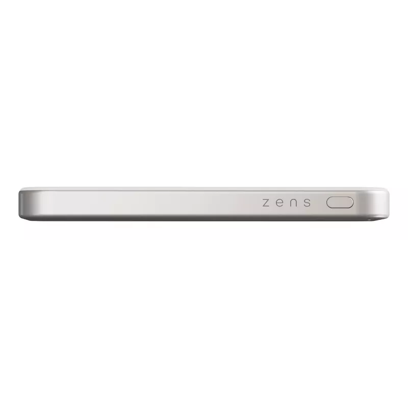 ZENS Pro 1 cienki 5000 mAh Ładowanie bezprzewodowe Biały