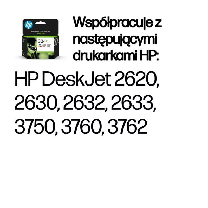 Oryginalny trójkolorowy wkład atramentowy HP 304XL